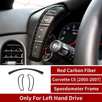 Рамка спидометра из углеродного волокна, накладка, наклейка, наклейка для Chevrolet Corvette C6 2005 2006 2007 Аксессуары для интерьера