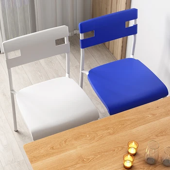 Пластиковый обеденный стул для гостиной Скандинавского синего цвета со спинкой, Дизайнерские стулья для балкона, Детская мебель Cadeiras De Plastico, ШХВХГ, 35XP
