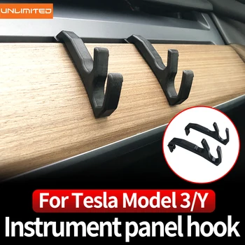 Для Tesla 2021-2023 Модель 3 Модель Y Приборная панель автомобиля ABS крюк Крючок для предметов длительного хранения Аксессуары для украшения интерьера