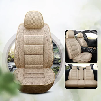 Чехлы для автомобильных сидений, полный комплект, Универсальный для Kia Mazda 6 Cx5 3 Cx4 Cx7 Cx30, аксессуары из льна для автосалона