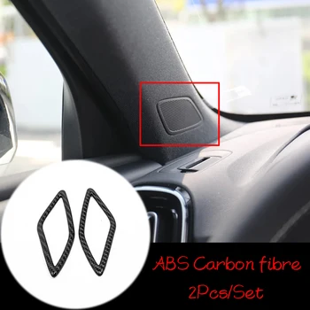 ABS Матовый/Углеродное волокно Для Volvo XC40 T5 2017 2018 2019 аксессуары Звуковое оформление передней колонки автомобиля, отделка крышки для укладки 2шт