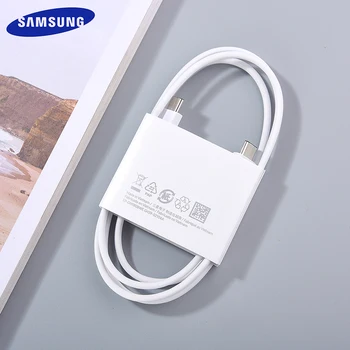 Samsung 100 см 3A Кабель Type C USB C Супер Быстрая Зарядка Двойной Шнур Type C Для Galaxy Z Flip 2 3 4 A53 A73 A72 A23 A52 S23 S22 S21