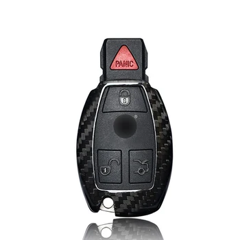 1 Комплект Чехла для автомобильных ключей из настоящего углеродного волокна для Mercedes Benz AMG C-Class A-Class GLK W204 Защитная оболочка для ключей