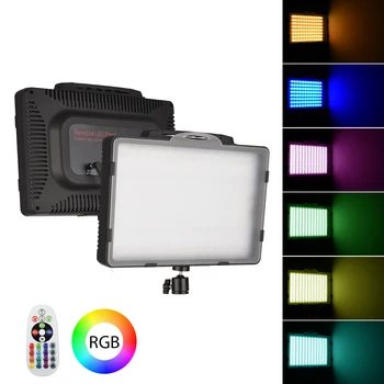 RGB Light Panle LED Video Light Студийная Фотография Заполняющий Свет 3200 K-5600 K с Регулируемой Яркостью CRI95 + с Дистанционным Управлением для Прямой Трансляции