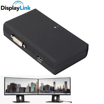 Конвертер USB 3.0 в HDMI и DVI с двумя мониторами чипсет Displaylink адаптер видеокарты USB 3.0 в HDMI DVI для mac os. win10/8