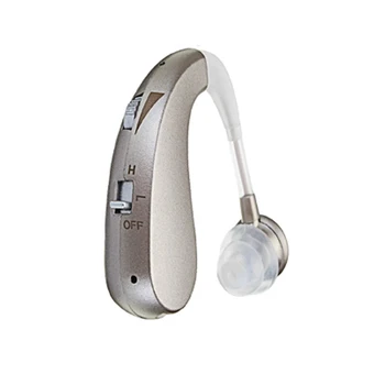 Слуховые аппараты Перезаряжаемый слуховой аппарат ушной усилитель звука заднего типа для глухоты Перезаряжаемая сумка для переноски Прямая поставка