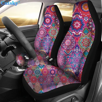 Принт в этническом стиле, мандала, китайский дракон на фоне чехлов для автомобильных сидений, несколько цветовых вариантов
