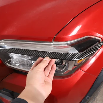 Для Toyota Tacoma 2015-2022 Передняя фара автомобиля из мягкого углеродного волокна, украшение для бровей, накладка на панель, наклейка, автомобильные аксессуары