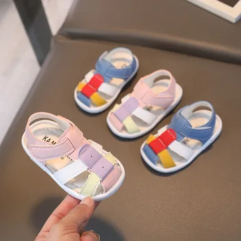 Детские сандалии Летняя Новая обувь для маленьких девочек Мягкая подошва Обувь для малышей мальчиков 1-2 лет и детская обувь