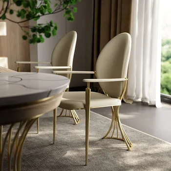 Легкое кресло, роскошный чайный стул, Роскошная чайная комната, Современное кресло для гостей, Офисная дизайнерская мебель для столовой В современном стиле