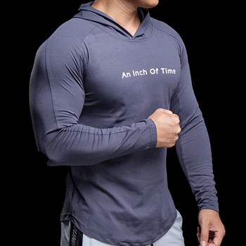 Осень-зима, мужские футболки для фитнеса с длинным рукавом, футболка с надписью для спортзала, быстросохнущие Мужские толстовки для бодибилдинга
