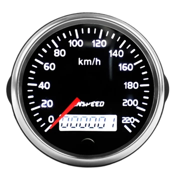 CNSPEED Универсальный GPS-спидометр 12 В /24 В, одометр 85 мм 220 км /ч для автомобиля, мотоцикла, ЖК-тахометра