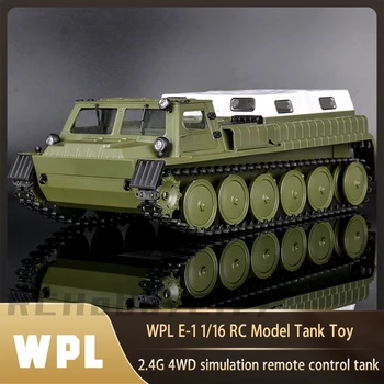 WPL E-1 1/16 Игрушечный радиоуправляемый танк 2.4G Симуляция Супер радиоуправляемого танка 4WD Гусеничный радиоуправляемый автомобиль Игрушечная модель багги для мальчика