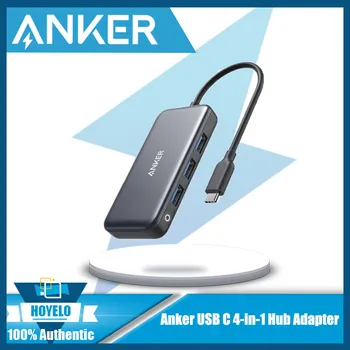 Anker A8321 Премиум-класса 4-в-1 USB C Адаптер-концентратор мощностью 60 Вт, 3 порта USB 3.0 для MacBook Pro