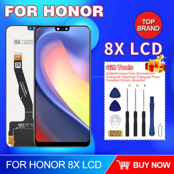 Горячая Распродажа 6,5 Дюймов Для Huawei Honor 8X ЖК-Дисплей С Сенсорным Экраном Digitizer JSN AL00 L22 L21 Дисплей В Сборе Бесплатная Доставка С Инструментами