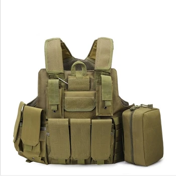 8 В 1 Molle Тактический жилет, сумки для боевой военной подготовки, Уличный Многофункциональный камуфляжный жилет для полевой охоты