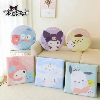 Подушка из ледяного шелка Sanrio, Kuromi Cinnamoroll, аниме Каваи, милая студенческая классная комната, Офис, Удобная подушка для сидения, игрушки для девочек