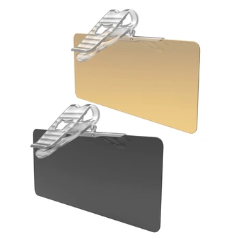 Поворотные Прозрачные Солнцезащитные козырьки для зеркал заднего вида автомобиля с защитой от ультрафиолетового излучения Желтый /черный