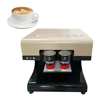 Новые дизайнерские машины для печати кофе с 4 чашками для макарон, напитков, печенья, кофе