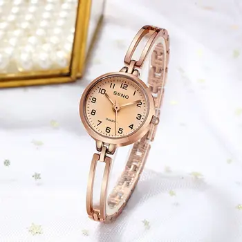 Новые часы на стальном ремне, простой стиль, повседневные Изысканные кварцевые наручные часы, женские часы, кварцевые часы