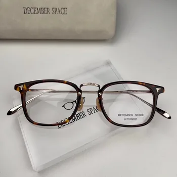 Корейский бренд DECEMBER SPACE Оптические Очки Для мужчин, высококачественная Оправа для очков от близорукости по рецепту, Женские Очки в стиле ретро TH8059