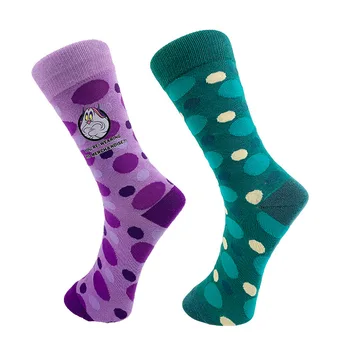 Носки с героями мультфильмов для игровой пары, мужские и женские вязаные спортивные носки для средней команды, модные носки в полоску