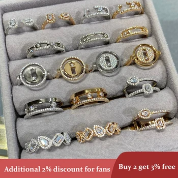 Роскошные ювелирные изделия из серебра 925 пробы, женское кольцо классического дизайна для влюбленных. Подарок подруге