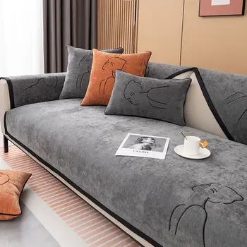 Подушка для дивана, чехол для дивана Seasons, универсальные нескользящие однотонные чехлы для диванов для гостиной