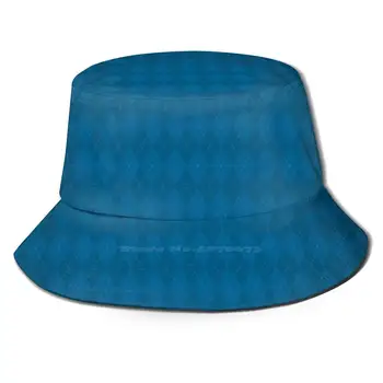 Узор Синие Корейские кепки Забавные Пляжные шляпы-ведра Абстрактный Забавный Розово-голубой коллаж Рождественский Крутой узор Hbk Ретро Tumblr
