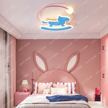 Персонализированный светильник для детской комнаты принцессы для мальчиков и девочек, Мультяшный цветной светодиодный потолочный светильник Trojan Horse