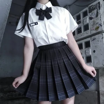 Клетчатая плиссированная юбка, мини-юбки, Летние Зимние Черные Мини-юбки, женские мини-юбки в Корейском Японском стиле, школьная белая юбка Y2k