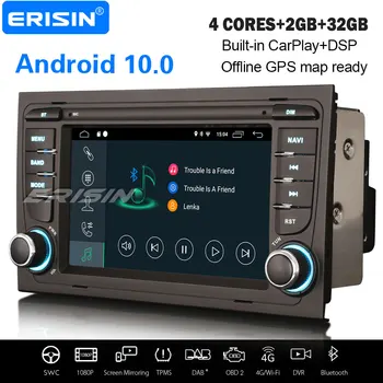 Erisin 3128 Android 10 Автомобильное Головное устройство для Audi A4 S4 RS4 RNS-E SEAT EXEO GPS Navi DAB + CarPlay DSP 4G WiFi USB TPMS DVB-T Canbus