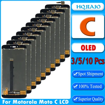 3/5/10 шт. Оригинал для Motorola Moto C ЖК-дисплей Сенсорный дигитайзер в сборе для ремонта дисплея Moto C