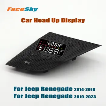 Автомобильный головной дисплей FaceSky для Jeep Renegade 2014-2018 2019-2023 Автомобильные аксессуары HUD Вид спереди ЖК-проектор на лобовое стекло