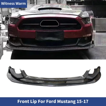 Разветвители спойлера переднего бампера для Ford Mustang 2015 2016 2017 Передняя лопатка из углеродного волокна Frp