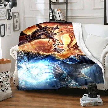 Игровое одеяло Mortal Kombat Детское одеяло Высококачественное фланелевое одеяло Мягкое и удобное домашнее дорожное одеяло
