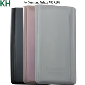 Для Samsung Galaxy A80 A805 Задняя крышка аккумулятора A80 Задняя дверь 3D Стеклянная панель Корпус аккумулятора Чехол для замены клея