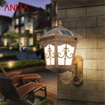 Уличный настенный светодиодный светильник ANITA, солнечное патио, современное бра, водонепроницаемое светодиодное освещение для веранды, балкона, виллы во внутреннем дворе