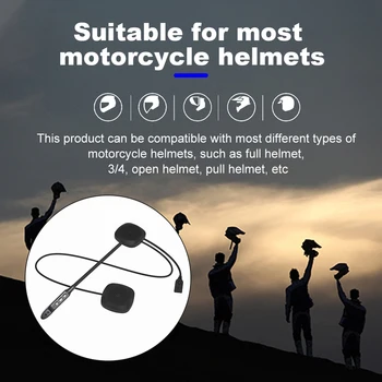 Гарнитура для мотоциклетного шлема, совместимая с Bluetooth 5.0, динамики для мотоциклов, наушники для громкой связи, наушники для мотоциклетного шлема для верховой езды