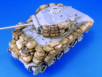 Комплект неокрашенной смолы в масштабе 1/35, броня из мешка с песком для Sherman M4A3 времен Второй мировой войны (не включает танк)