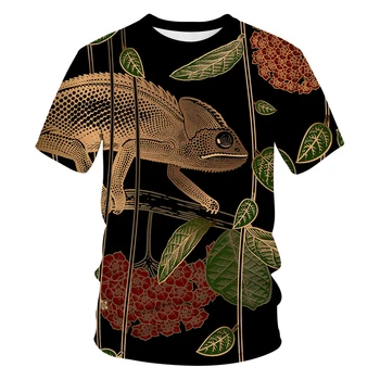 2023 Летняя повседневная забавная футболка с 3D-принтом и круглым вырезом на каждый день, топы в стиле уличного хип-хопа, мужские футболки с животными и птицами в стиле Ретро