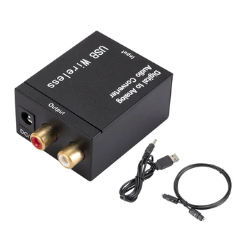 Цифро-аналоговый аудиопреобразователь Поддерживает коаксиальный сигнал Bluetooth Optical Fiber Toslink в RCA R /L Аудио декодер SPDIF DAC