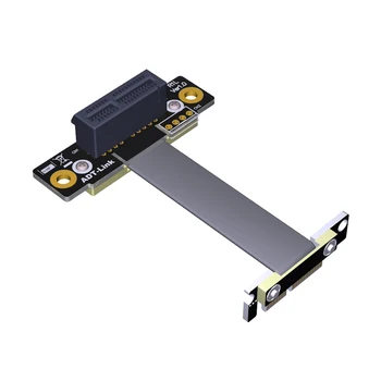 Двойной 90-Градусный Прямоугольный Удлинитель PCIe 3.0 x1-x1 R11SL-TL 8G/bps Высокоскоростной PCI Express 1x Riser Card Ribbon Extender