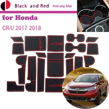 Резиновый коврик для дверного паза Honda CRV CR-V CR V 5th 2017 ~ 2022 Автомобильная противоскользящая подушка для чашек, слот для ворот, Пыленепроницаемая наклейка, подставка для автомобиля