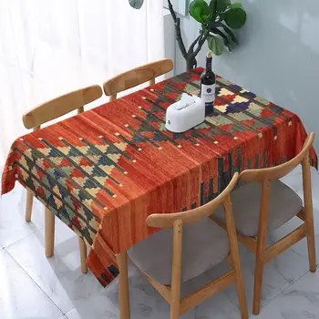 Турецкий этнический килим ромба стол обложка Vintage Boho богемный персидский скатерть опираясь края скатерти для пикника