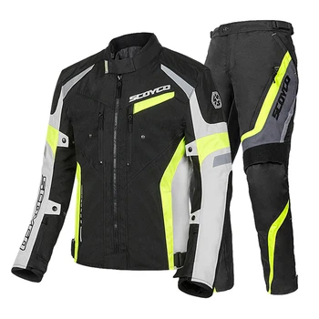 SCOYCO Мотоциклетная куртка Мужская Ветрозащитная Мотоциклетная куртка Одежда для верховой езды на гоночном мотоцикле Защитное снаряжение на осень-зиму