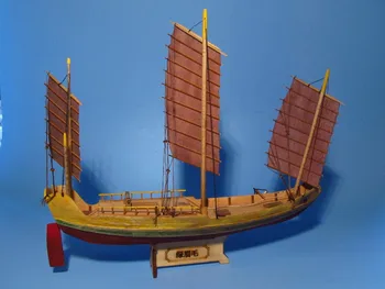 Бесплатная доставка Масштаб 1/148 Деревянная парусная лодка Zheng he's Green eyebrow набор моделей парусной лодки