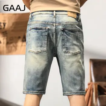 Джинсовые шорты Мужские хлопковые джинсовые, долговечные до 5 лет Летние байкерские уличные брюки-капри, джинсовые короткие мужские брюки