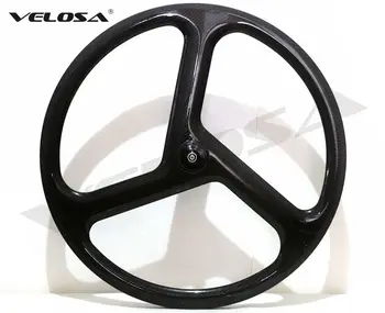 Velosa 2017 НОВОЕ 3-спицевое карбоновое колесо/трехспицевое колесо для шоссейного/Трекового/Триатлона/велосипеда TT 40 мм решающее 3-спицевое колесо