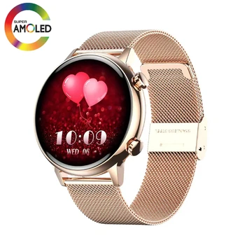 Amoled Смарт-Часы Для Женщин Девочек HK39 Bluetooth Вызов NFC Частота Сердечных Сокращений Кровяное Давление Кислород Женские IP68 Умные Часы Водонепроницаемые